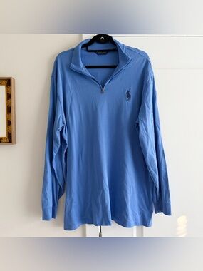 Ralph Lauren Sky Blue Long Sleeve Quarter-Zip Pullover